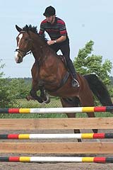 Andreas Hahn beim Springreiten